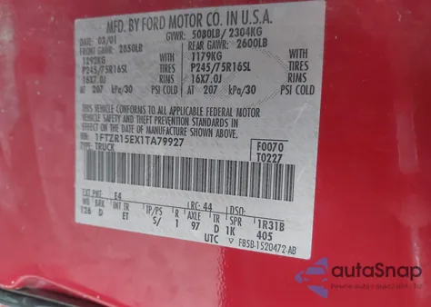 2001 Ford Ranger Edge/Xlt from USA, damaged, VIN 1FTZR15EX1TA79927